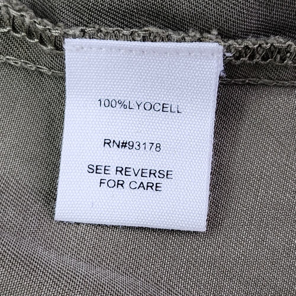 For The Republic Jacket Womens M Green Lyocell Tie Waist Drape Front Lightweight - Picture 4 of 9
